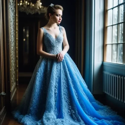 6 примет о синем свадебном платье